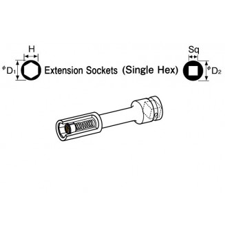 3/8" MT Extension Socket (Tube Magnet Type)
